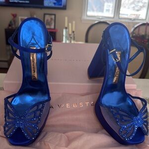 Sophia Webster Royal Blue Butterfly Heels